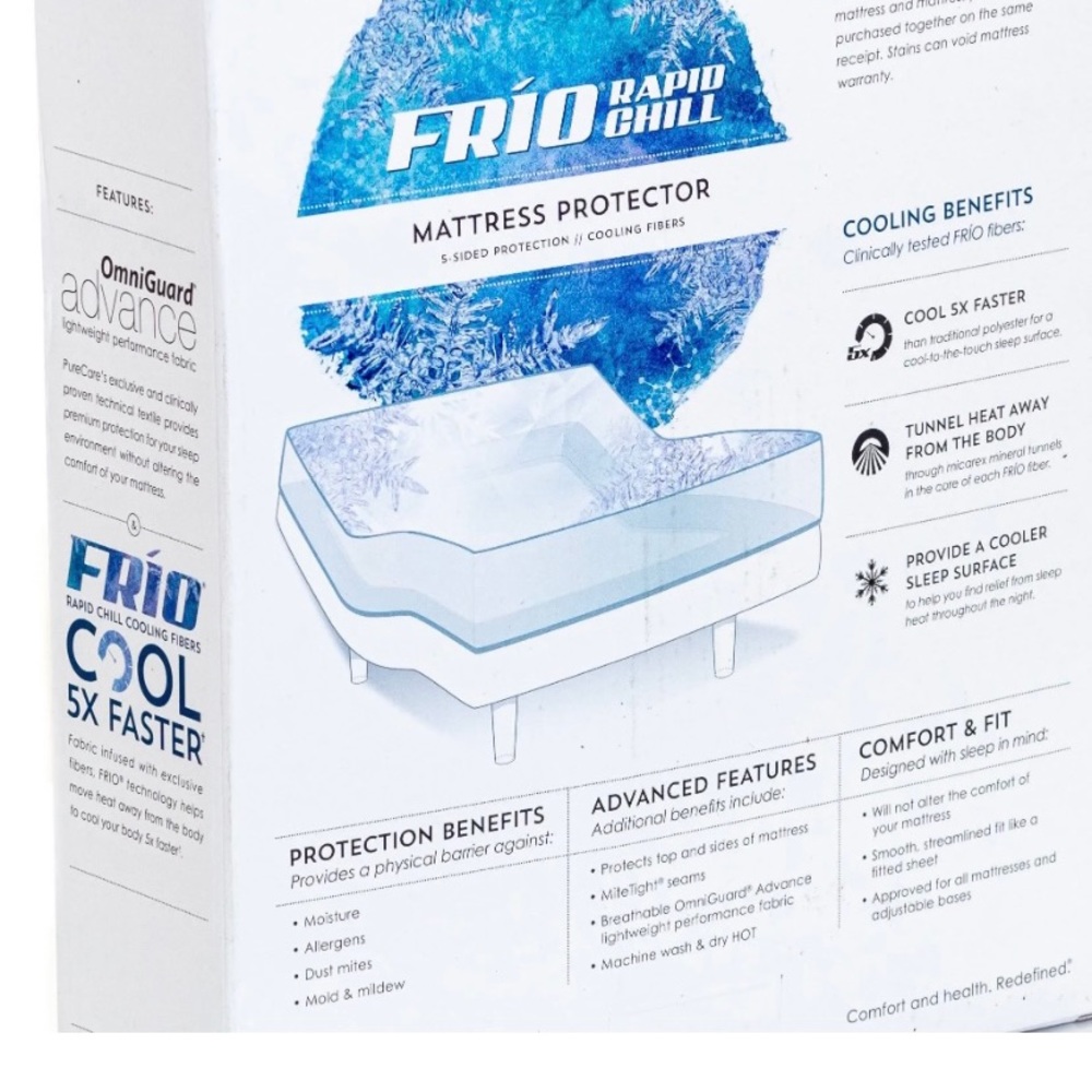NWB Frio rapid chill mattress protector! $150 brand new